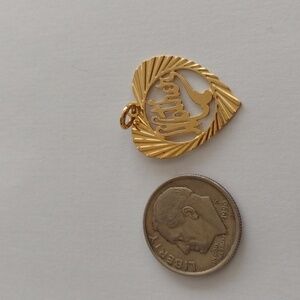 90s Goldbond Heart Mother Pendant